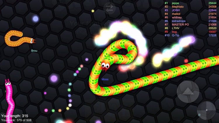 Glowing Snake King - Anaconda Diep War Battle Game