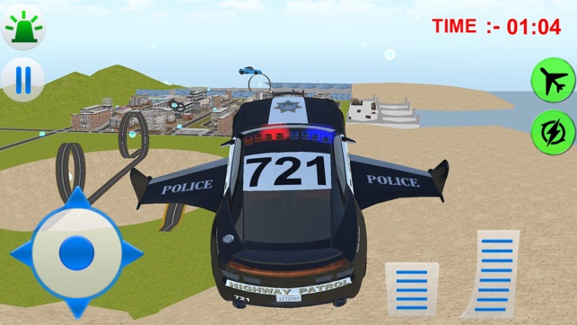 Flying Police Car Simulator 3d games(圖2)-速報App