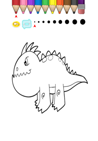 Kids Coloring Book - Cute Cartoon Dinosaur Ringo screenshot 3
