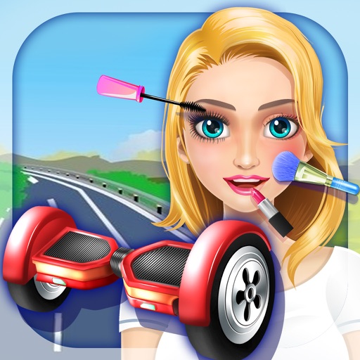 Girl Hoverboard Simulator - Makeup & Dressup Salon Game FOR FREE icon
