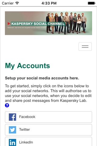 Kaspersky Social Channel screenshot 3