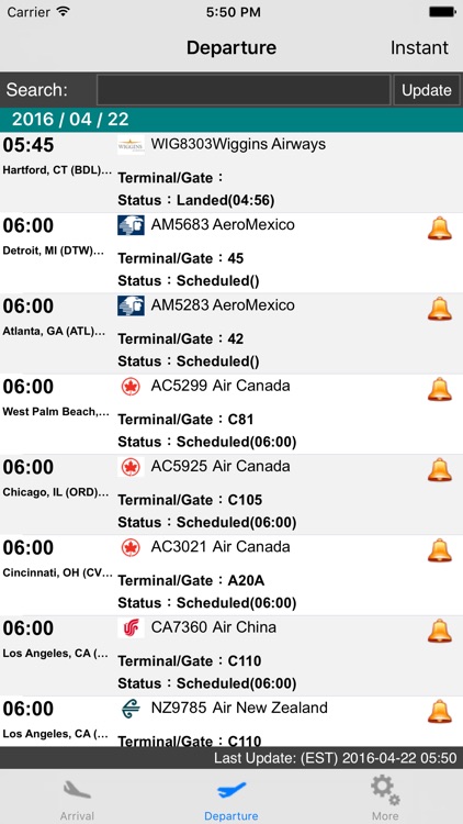 NY Newark Liberty Airport(EWR) Flight Info