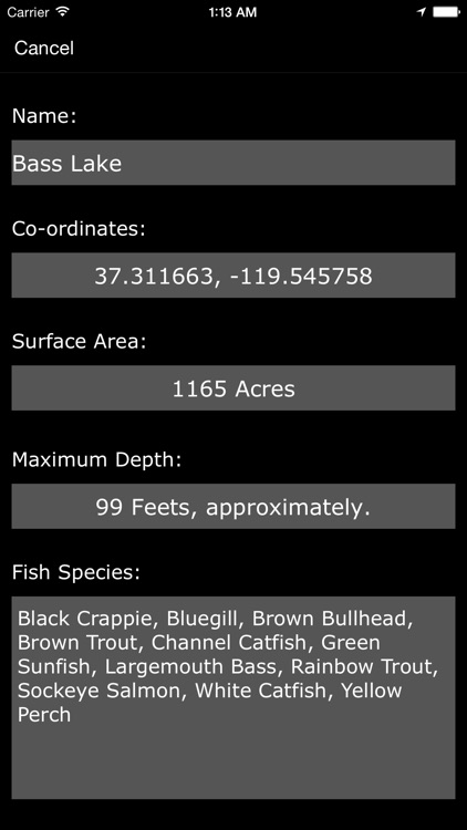 California: Lakes and Fishes