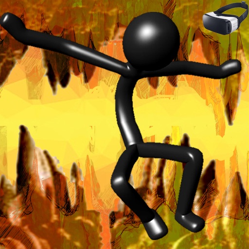 VR-Stick-man Cave Runner Free Icon
