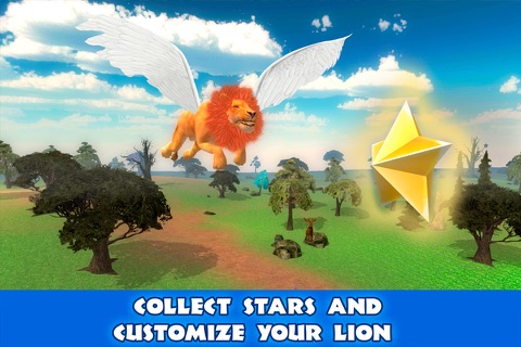 Wild Flying Lion Simulator 3D Full screenshot 4