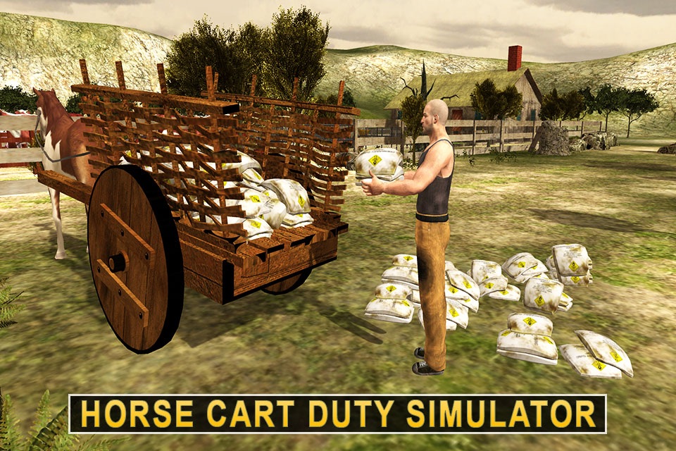 Horse Cart Simulator – Transport hay by driving carriage screenshot 3
