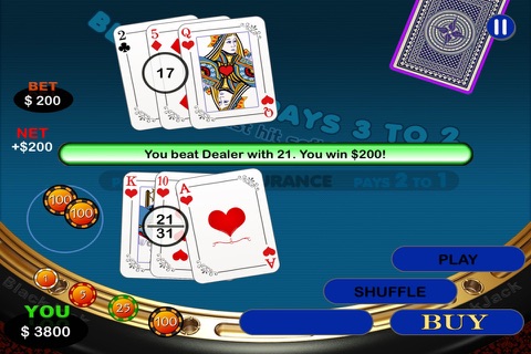 High Rollers - Black Jack Double Down Vegas Style  Casino screenshot 3