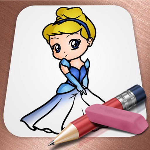 Disney Princess Drawing Cute Cinderella with Numbers 10 Step by Step Easy -  YouTube