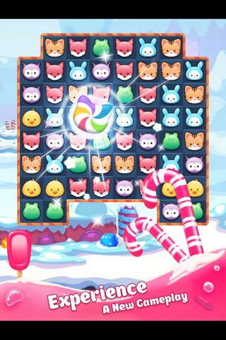 Pet Crush Pop Legend - Delicious Sweetest Candy Match 3 Games Free screenshot 3