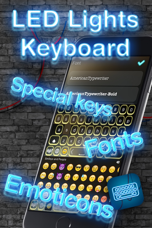 LED Lights Keyboard – Glow.ing Neon Keyboards Theme.s and Color.ful Fonts for iPhone screenshot 2