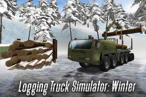 Winter Logging Truck Simulator 3D Full screenshot 2