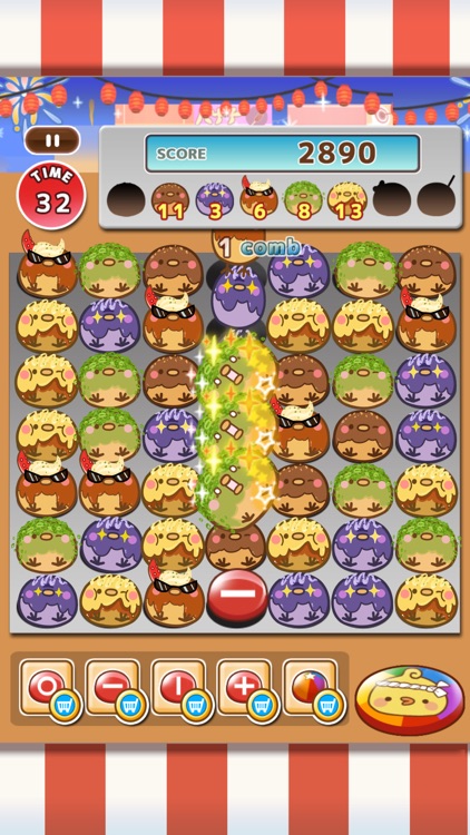 Takoyaki Crush! - Free and Exciting Takoyaki cooking puzzle game. screenshot-4