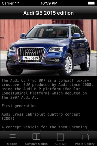 Specs for Audi Q5 2015 edition screenshot 4