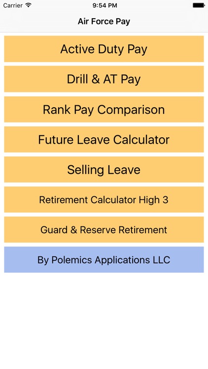 Air Force Pay Calculators