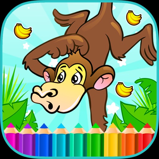 Bananas Monkey Coloring Books icon