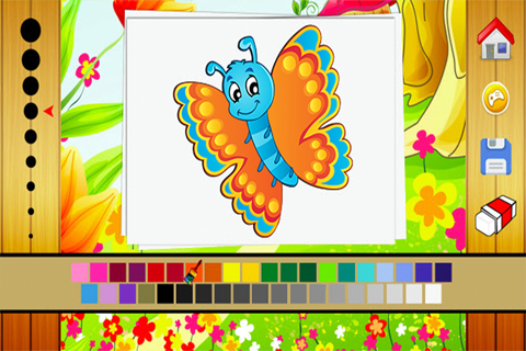 Insects Coloring Book - Drawing and Painting Colorful for kids games free screenshot 2