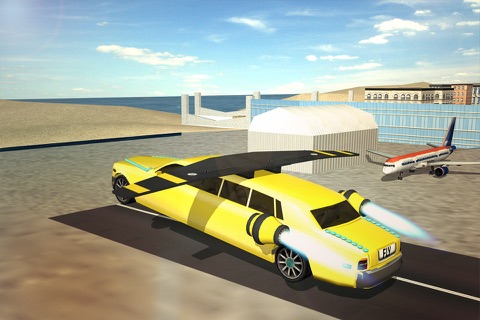 Flying Limo Car Driving 3D Simulator screenshot 3
