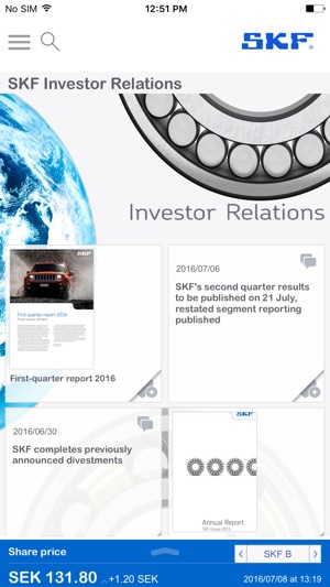 SKF Investor Relations(圖1)-速報App