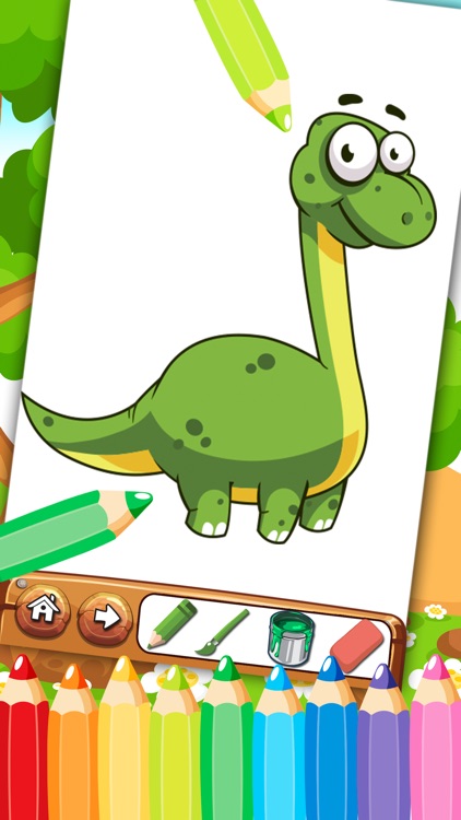 123 dinosaur coloring pages : all in one dino coloring book for kids screenshot-3