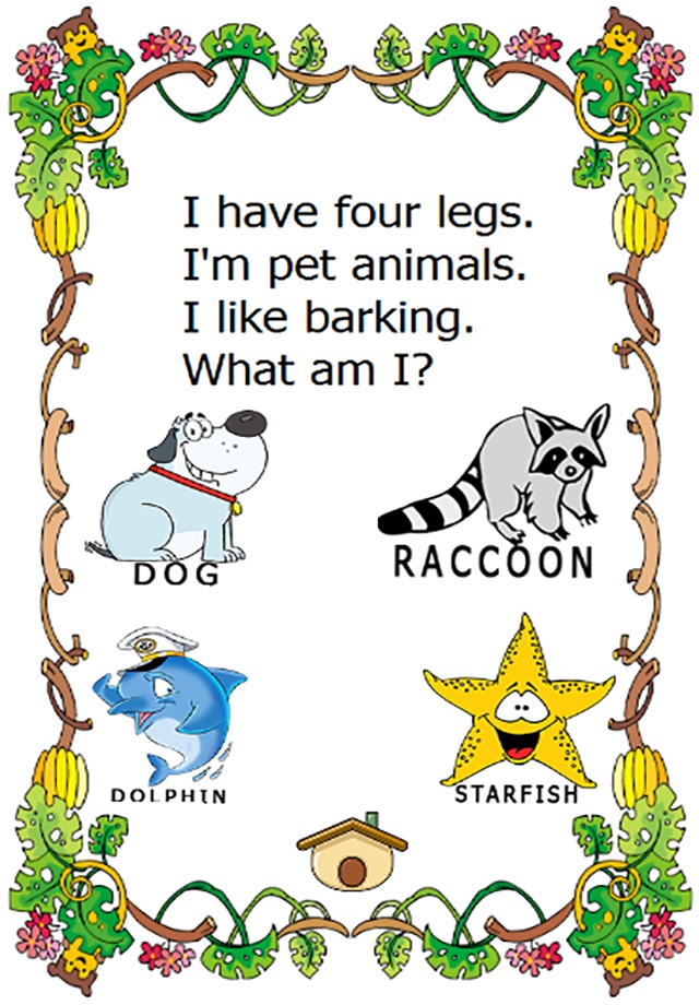 What animal am I quiz english cartoon preschool worksheets screenshot 2
