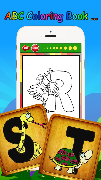 Kids ABC animals Cartoon words Coloring book page screenshot-3