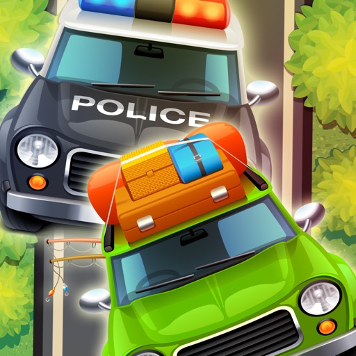 Polizei Auto Spiele - kinderspiele und kostenlos spielen Icon
