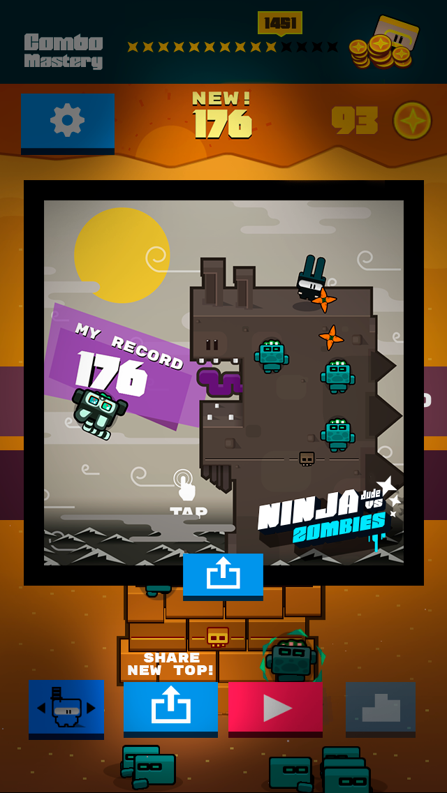 Ninja Dude vs Zombies - endless tap n slash zombie arcade game