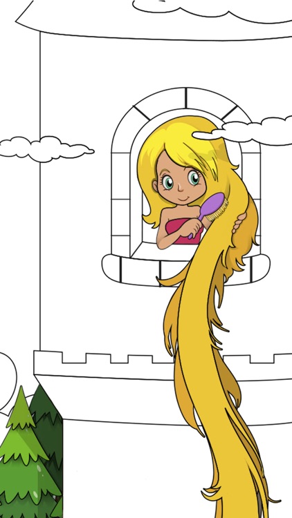Royal Princess - coloring book for girls to paint and color fairy tales