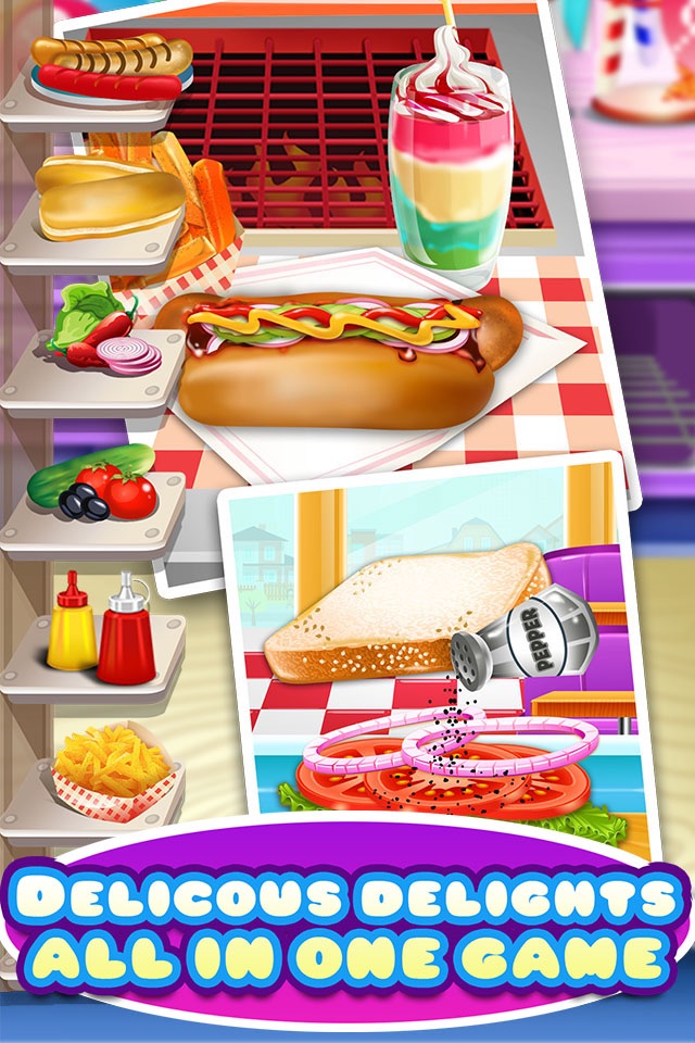 Crazy Food Maker Kitchen Salon - Chef Dessert Simulator & Street Cooking Games for Kids! screenshot 3