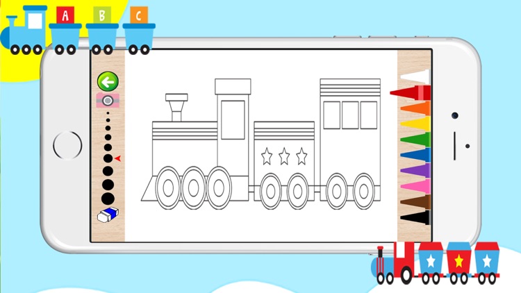 Train Coloring Book For Kids - Vehicle Coloring Book for Children