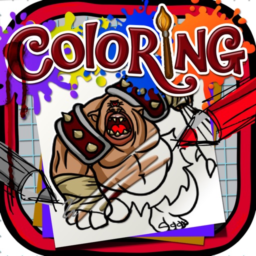 Coloring Book : Painting Pictures on Monsters and Beasts Cartoon for Pro