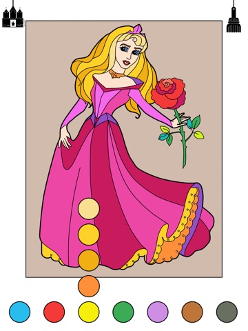 Super Simple Coloring Book Princess - Educational learning game for kids and toddlers screenshot 3