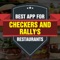 Double drive-thru, quick service, hamburger restaurants operating under the names "Checkers" and "Rally's Hamburgers"