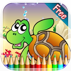 Activities of Marine Animals Coloring Book - All in 1 Sea Animals Drawing and Painting Colorful for kids games fre...