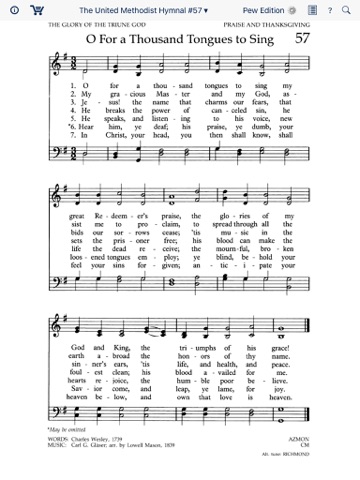 The United Methodist Hymnal screenshot 2