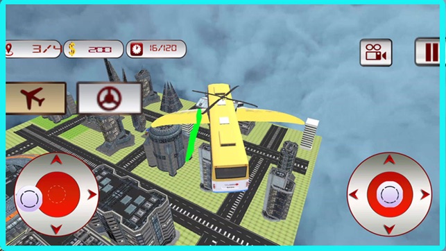 Flying School Bus Simulator - Extreme Stunt Bus Airplane Fli(圖3)-速報App