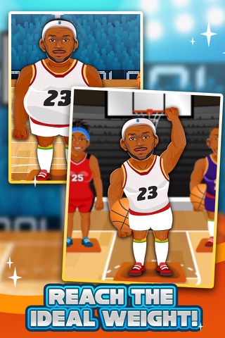 Basketball Fat to Fit Gym - real sports stars jump-ing & run shoot toss game for kids! screenshot 4