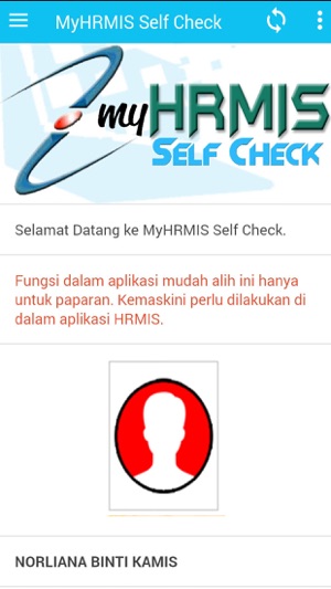 MyHRMIS Self Check