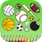 Sport Coloring Book: Learn to color and draw an athlete, football player, tennis and more