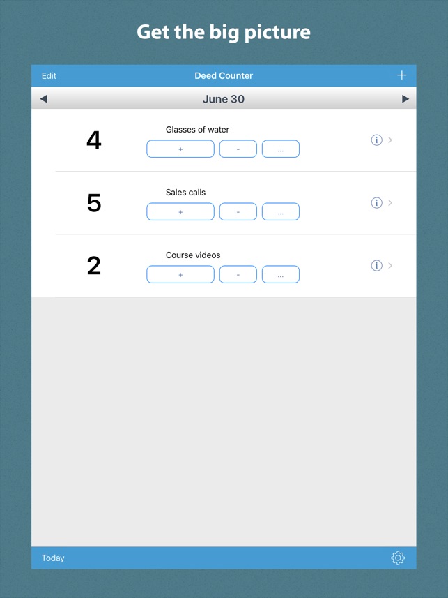 Deed Counter HD - Track your life stats(圖2)-速報App