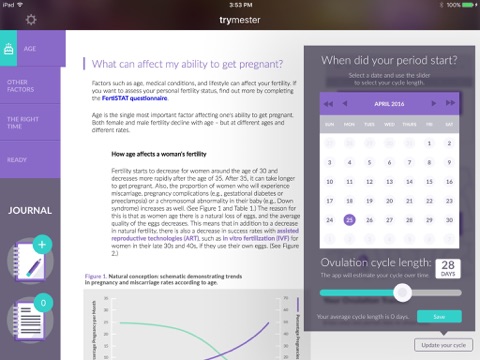 trymester – Ovulation Tracker/Calendar, Clinic Locator and Fertility Guide screenshot 3