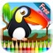 Icon Birds Coloring Book - Drawing and Painting Colorful for kids games free