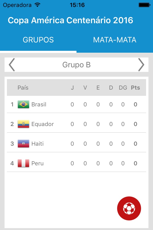 Copa America Centenario Table - United States 2016 screenshot 2