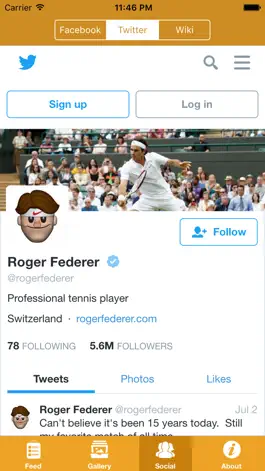 Game screenshot Best of Roger Federer - Latest News, Tweets, Pictures, wallpapers, Videos and Updates apk