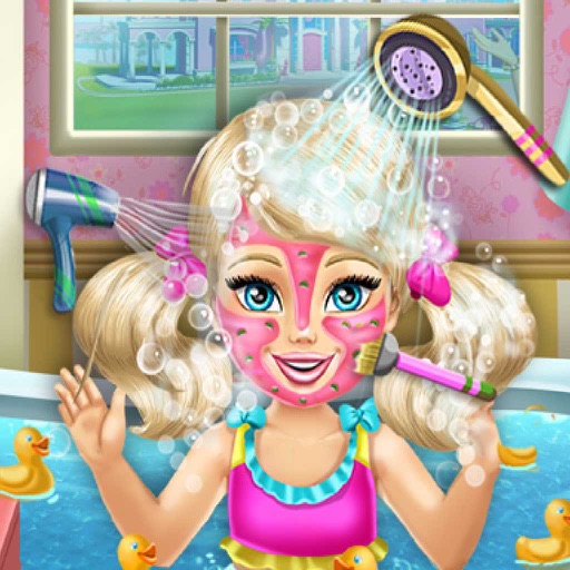 Cute Baby Spa Bath Icon