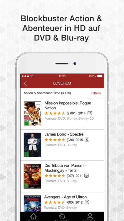 LOVEFiLM DVD & Blu-ray Verleih für iPhone