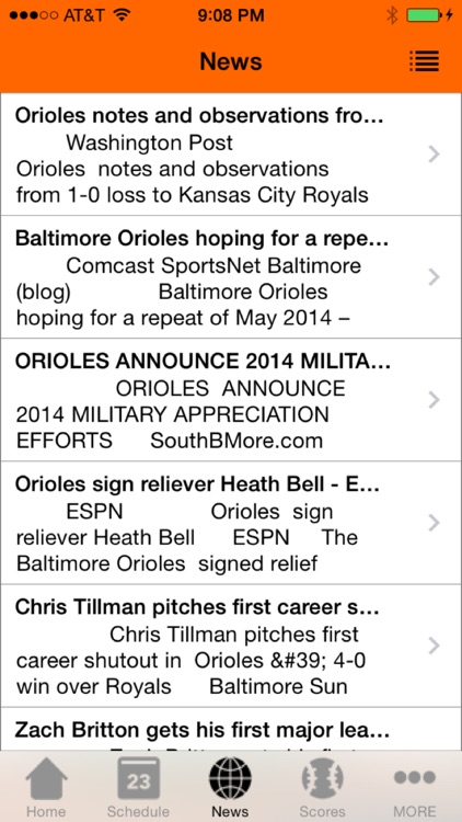 Baltimore Baseball - an Orioles News App