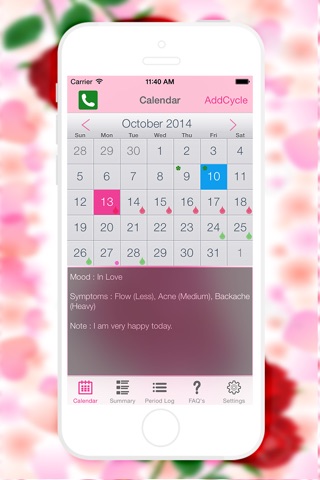 Fertility Period Tracker - Ovulation Tracker & Monthly Cycles with Menstrual Calendar screenshot 2