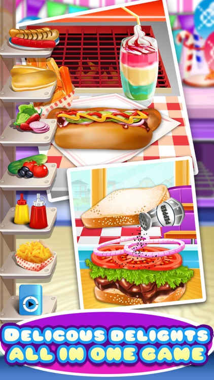 Crazy Food Maker Kitchen Salon - Chef Dessert Simulator & Street Cooking Games for Kids!