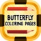 Butterfly Coloring Pages - Free butterfly coloring books for adult and kids